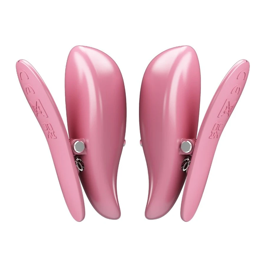 PRETTY LOVE - MORSETTI PER CAPEZZOLI CAILEY 10 VIBRAZIONI TELECOMANDO ROSA